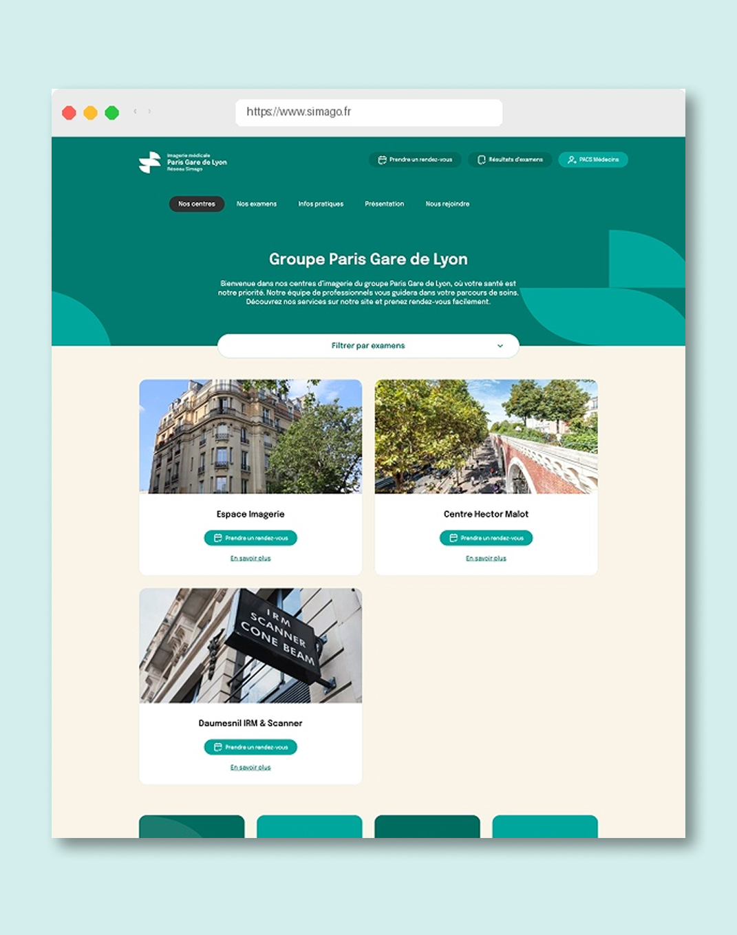 Simago - Desktop view