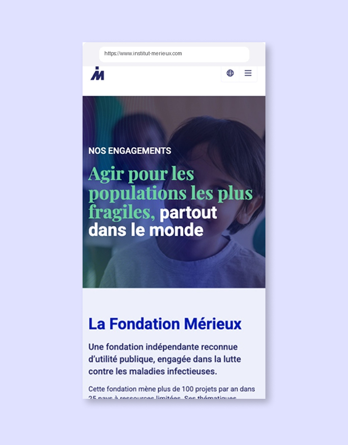 Institut Mérieux - Mobile view