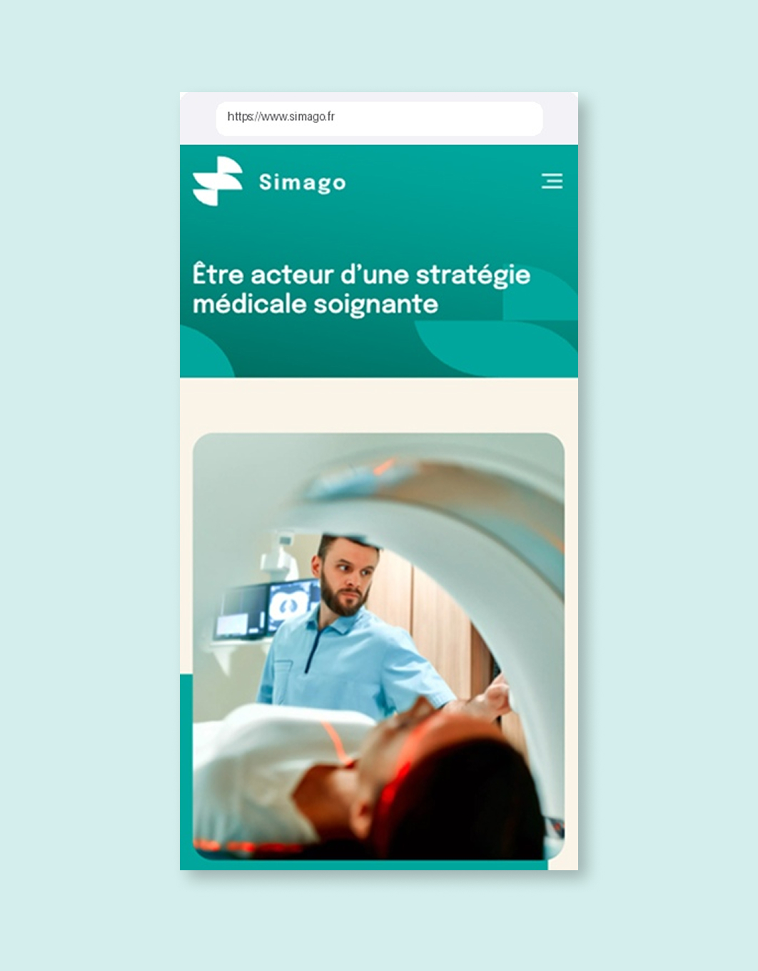 Simago - Mobile view